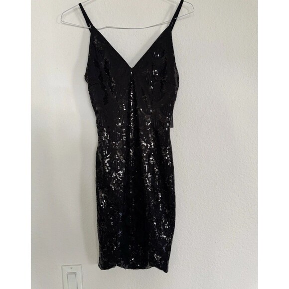 Black Sequins Mini Cocktail Party Millie’s Dress Size S  NWT - Picture 15 of 16